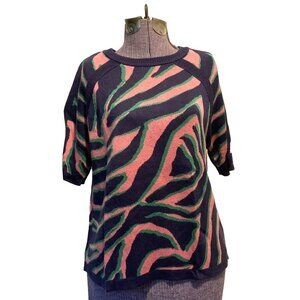 Anne Klein Multicolor Zebra Stripe Women's Sweater